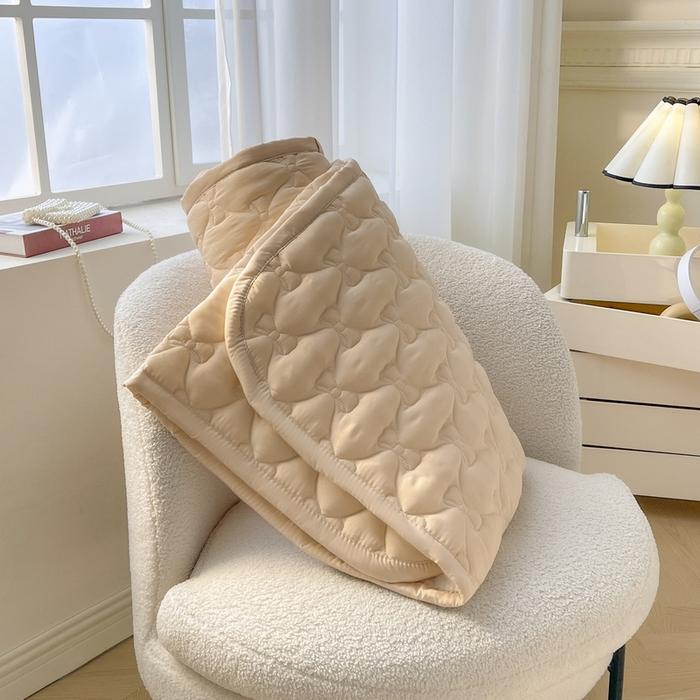 91家纺网 家纺一手货源 找家纺 LIFE.丽芙 2025新款水洗原棉单件蝴蝶结绗缝夹棉床褥垫子三件套 蝴蝶结床褥垫-奶茶