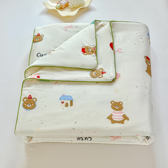 91家纺网 家纺一手货源 找家纺 小叮当家纺仓储工厂店 2026新款（全花型全花型大货 不断货）宝宝被子豆豆绒牛奶针织棉被子儿童被子豆豆被大豆被春秋被秋冬被 牛奶针织被-圣诞小熊