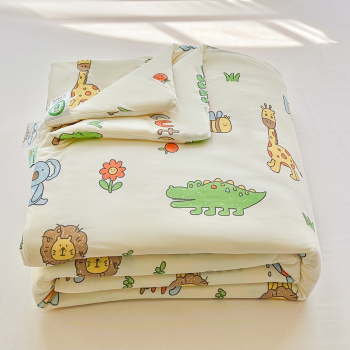 91家纺网 家纺一手货源 找家纺 小叮当家纺仓储工厂店 2026新款（全花型全花型大货 不断货）宝宝被子豆豆绒牛奶针织棉被子儿童被子豆豆被大豆被春秋被秋冬被 牛奶针织被-狮子派对