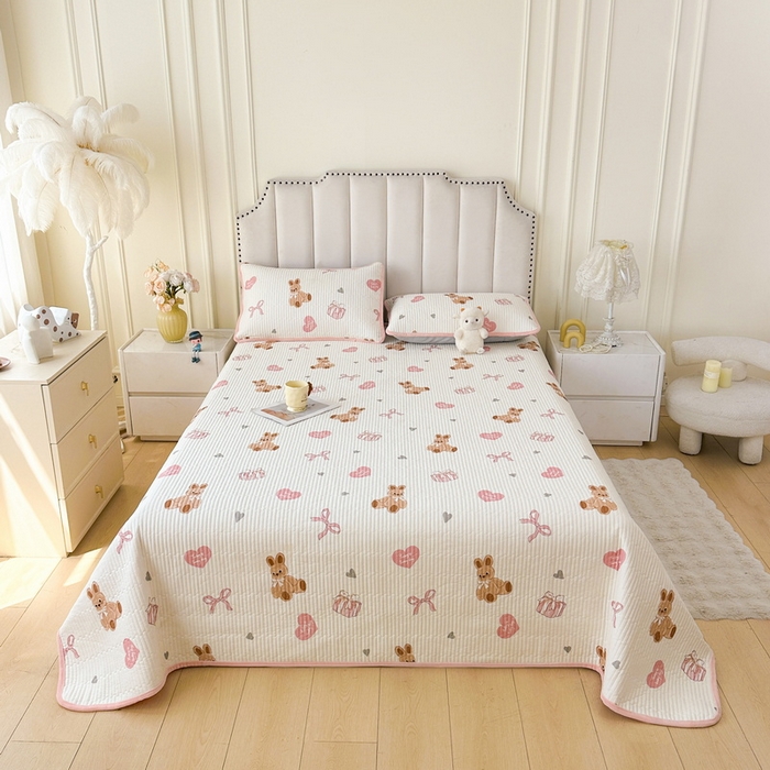 91家纺网 家纺一手货源 找家纺 （总）LIFE.丽芙 2025新款A类四季可用A版全棉数码印花B版牛奶绒单件夹棉炕盖床盖三件套