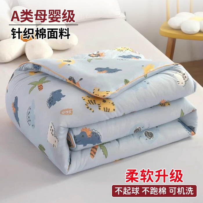 小叮当家纺仓储工厂店 2026新款（全花型全花型大货 不断货）宝宝被子豆豆绒牛奶针织棉被子儿童被子豆豆被大豆被春秋被秋冬被 森林日记【A类针织棉面料母婴可用】