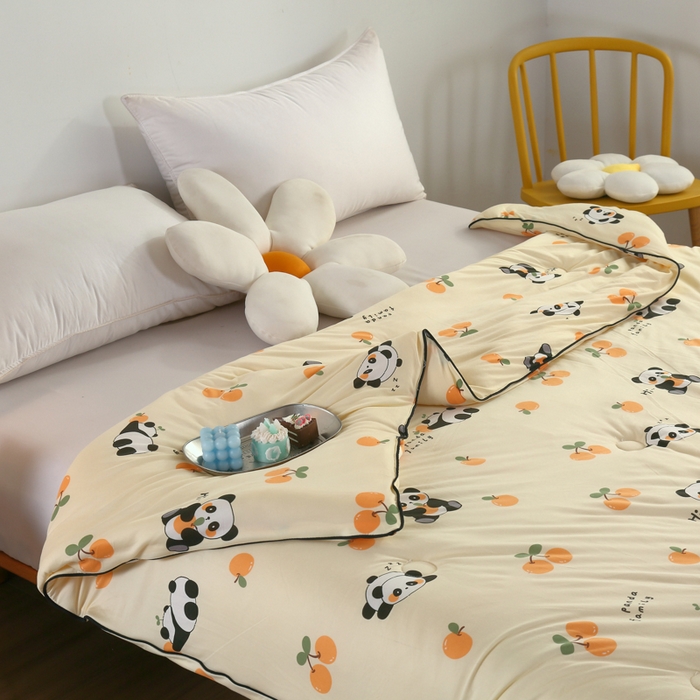 91家纺网 家纺一手货源 找家纺 小叮当家纺仓储工厂店 2026新款（全花型全花型大货 不断货）宝宝被子豆豆绒牛奶针织棉被子儿童被子豆豆被大豆被春秋被秋冬被 熊猫宝宝【A类针织棉面料母婴可用】