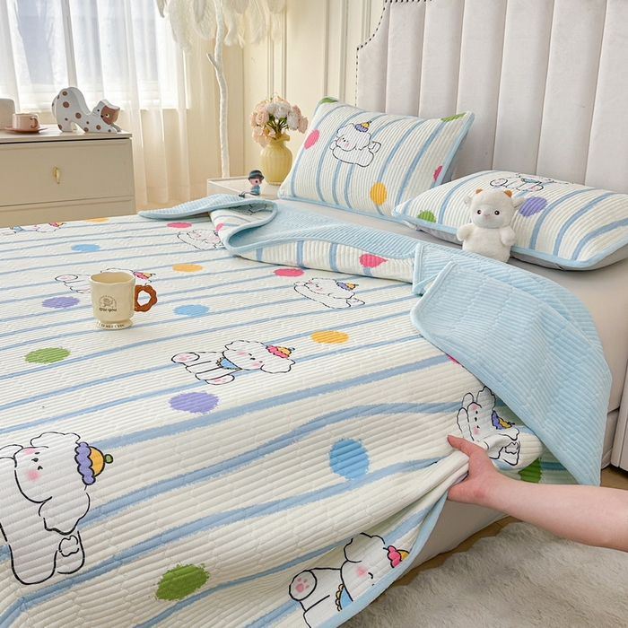 91家纺网 家纺一手货源 找家纺 （总）LIFE.丽芙 2025新款A类四季可用A版全棉数码印花B版牛奶绒单件夹棉炕盖床盖三件套