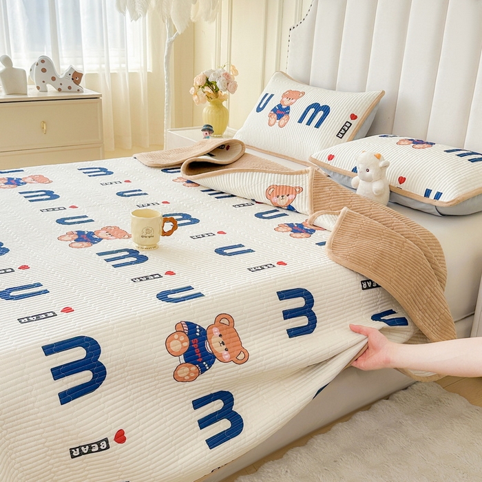 91家纺网 家纺一手货源 找家纺 （总）LIFE.丽芙 2025新款A类四季可用A版全棉数码印花B版牛奶绒单件夹棉炕盖床盖三件套