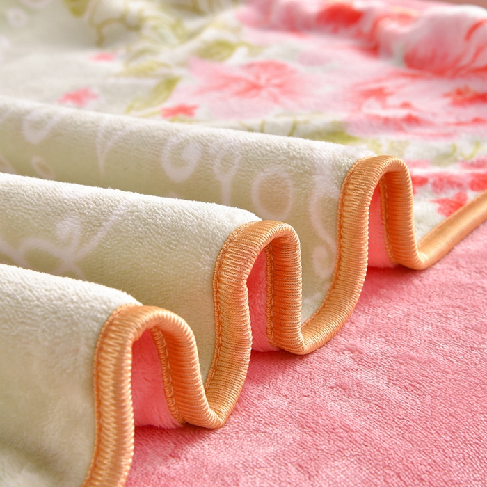 91家纺网 家纺一手货源 找家纺 仟岸家纺 2025新款高克重床裙款印花牛奶绒四件套 繁花