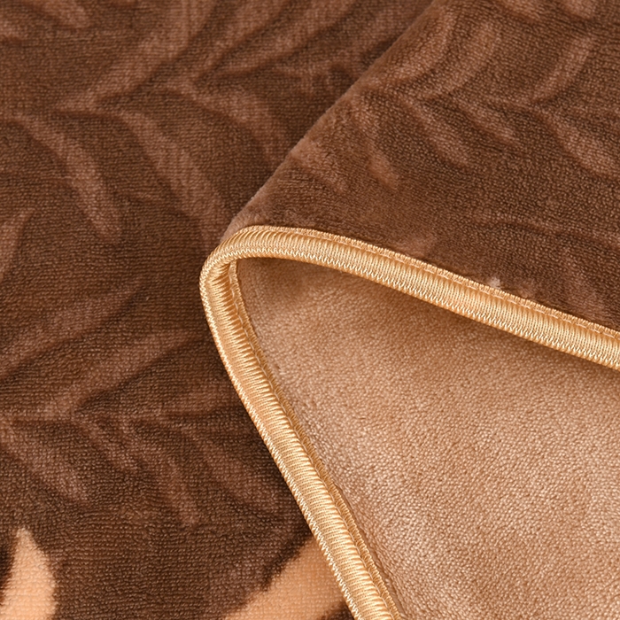 91家纺网 家纺一手货源 找家纺 仟岸家纺 2025新款高克重床裙款印花牛奶绒四件套 羽叶