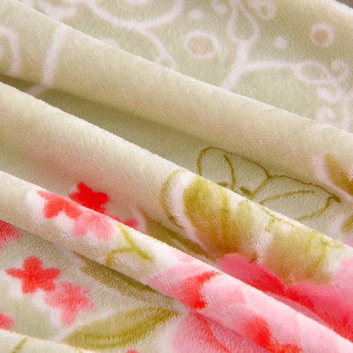 91家纺网 家纺一手货源 找家纺 仟岸家纺 2025新款高克重床裙款印花牛奶绒四件套 繁花