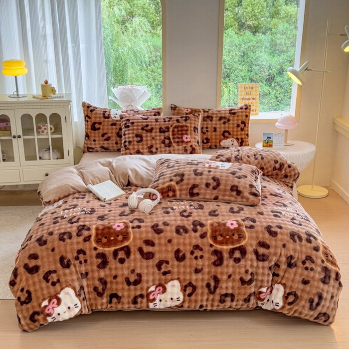 91家纺网 家纺一手货源 找家纺 （总）仟岸家纺 2025新款泡泡绒印花四件套