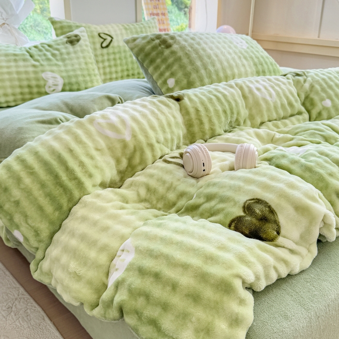 91家纺网 家纺一手货源 找家纺 （总）仟岸家纺 2025新款泡泡绒印花四件套