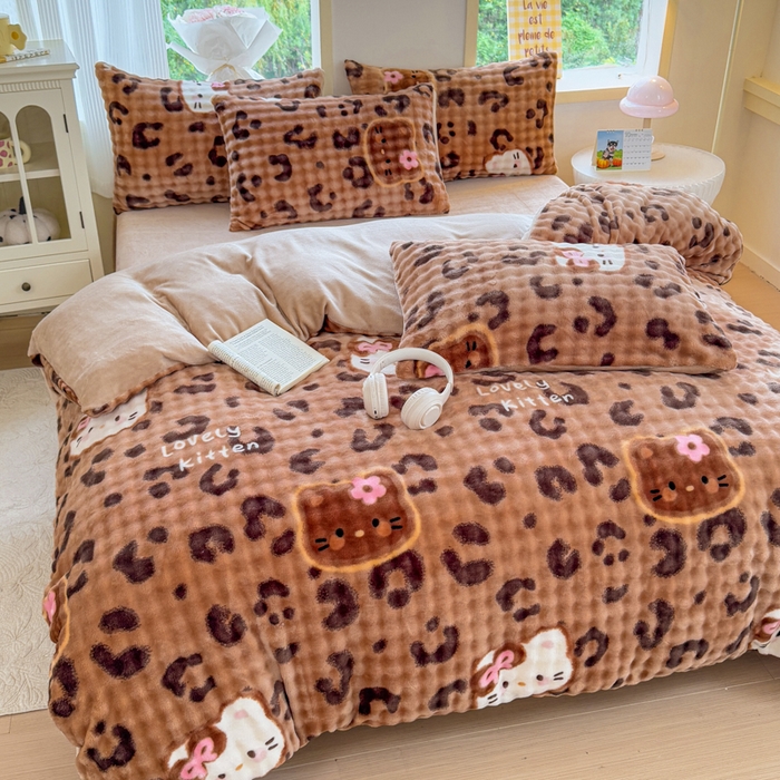 91家纺网 家纺一手货源 找家纺 （总）仟岸家纺 2025新款泡泡绒印花四件套