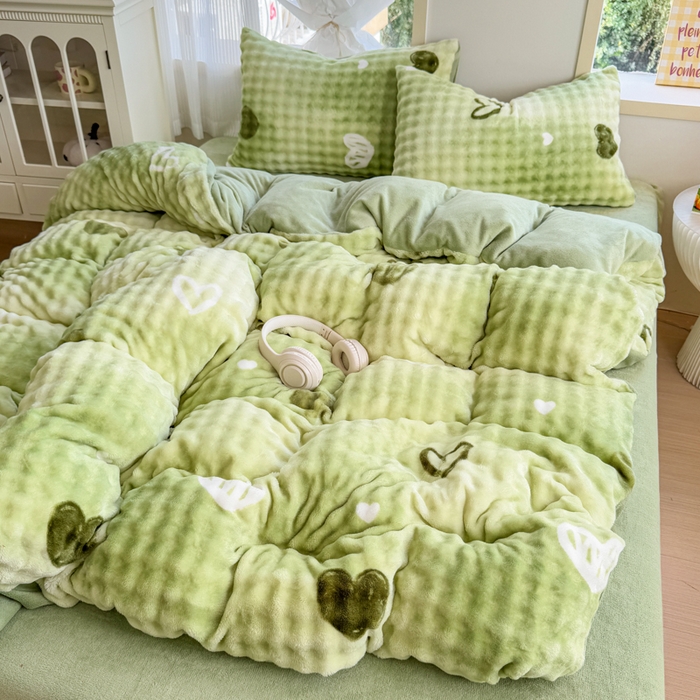 91家纺网 家纺一手货源 找家纺 仟岸家纺 2025新款泡泡绒印花四件套 绿野仙踪