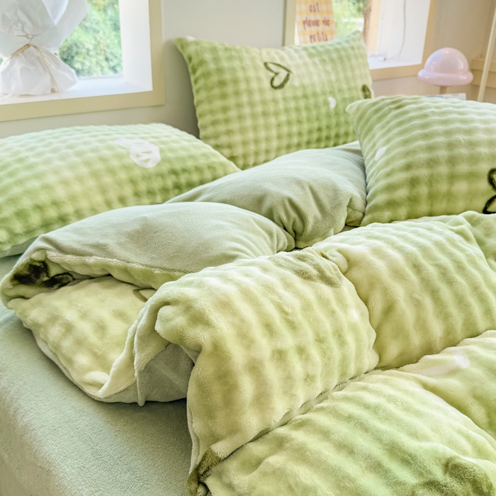 91家纺网 家纺一手货源 找家纺 仟岸家纺 2025新款泡泡绒印花四件套 绿野仙踪