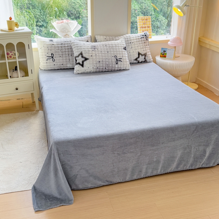 91家纺网 家纺一手货源 找家纺 仟岸家纺 2025新款泡泡绒印花四件套 幻星