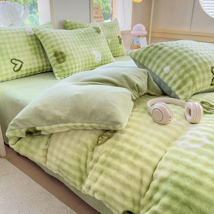 91家纺网 家纺一手货源 找家纺 仟岸家纺 2025新款泡泡绒印花四件套 绿野仙踪