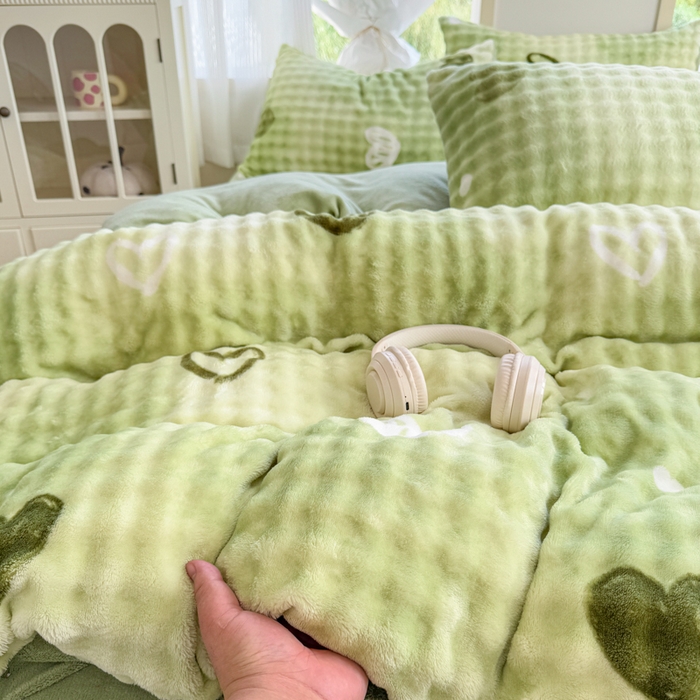 91家纺网 家纺一手货源 找家纺 仟岸家纺 2025新款泡泡绒印花四件套 绿野仙踪