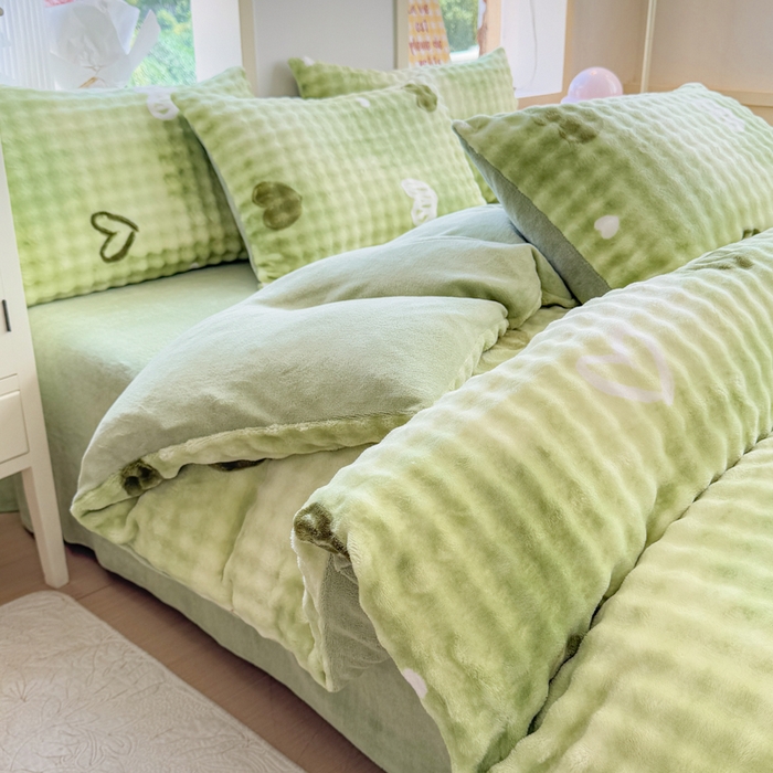 91家纺网 家纺一手货源 找家纺 仟岸家纺 2025新款泡泡绒印花四件套 绿野仙踪