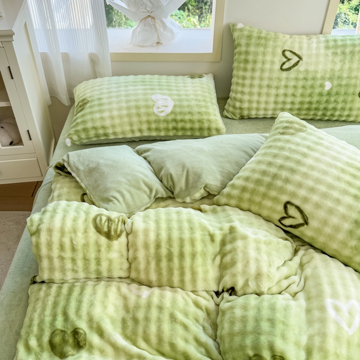 91家纺网 家纺一手货源 找家纺 仟岸家纺 2025新款泡泡绒印花四件套 绿野仙踪