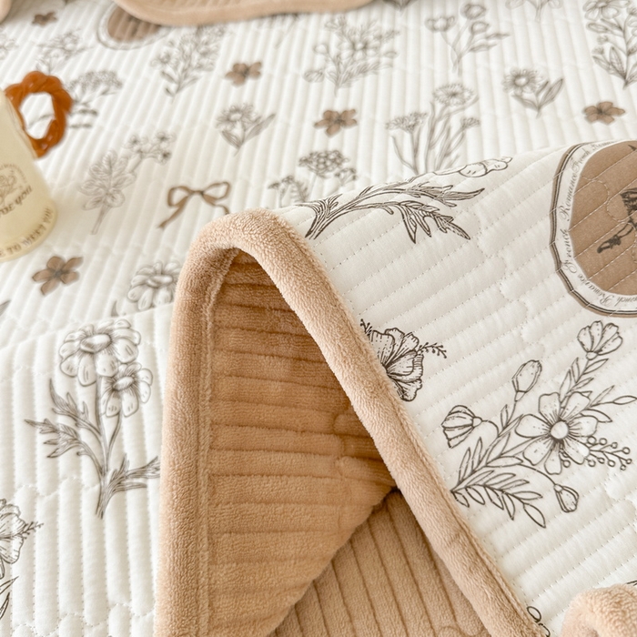 91家纺网 家纺一手货源 找家纺 LIFE.丽芙 2025新款A类四季可用A版全棉数码印花B版牛奶绒单件夹棉炕盖床盖三件套 床盖-芭提雅