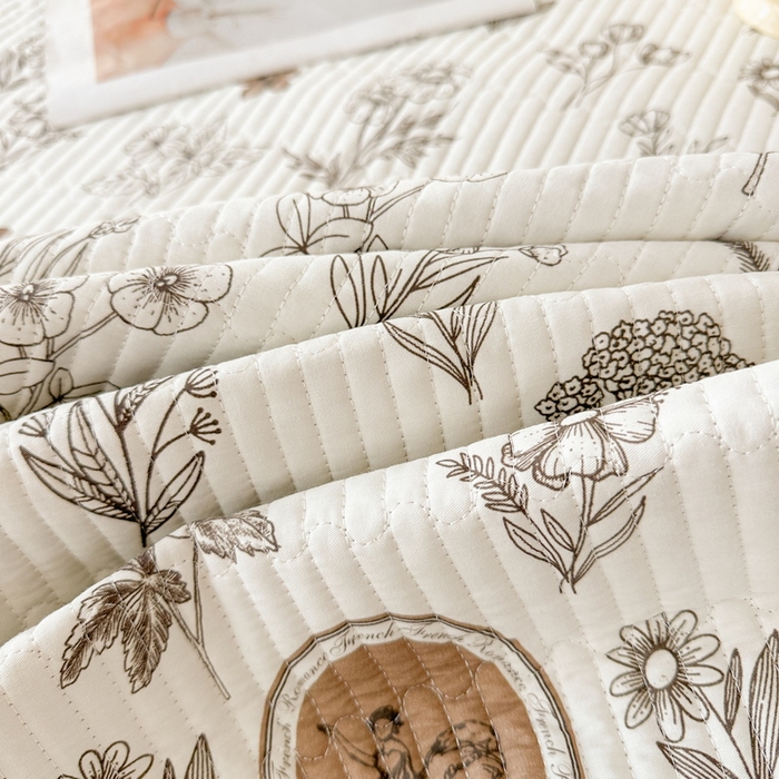 91家纺网 家纺一手货源 找家纺 LIFE.丽芙 2025新款A类四季可用A版全棉数码印花B版牛奶绒单件夹棉炕盖床盖三件套 床盖-芭提雅