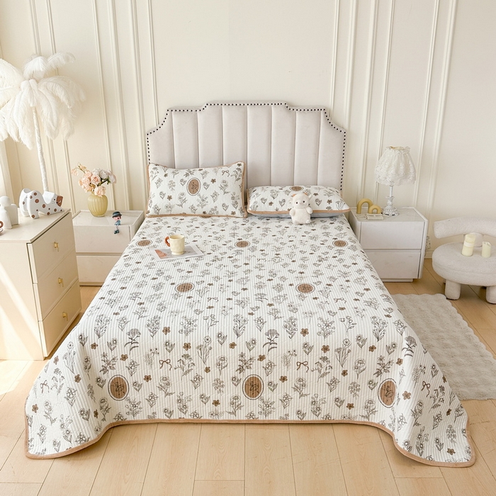 91家纺网 家纺一手货源 找家纺 LIFE.丽芙 2025新款A类四季可用A版全棉数码印花B版牛奶绒单件夹棉炕盖床盖三件套 床盖-芭提雅