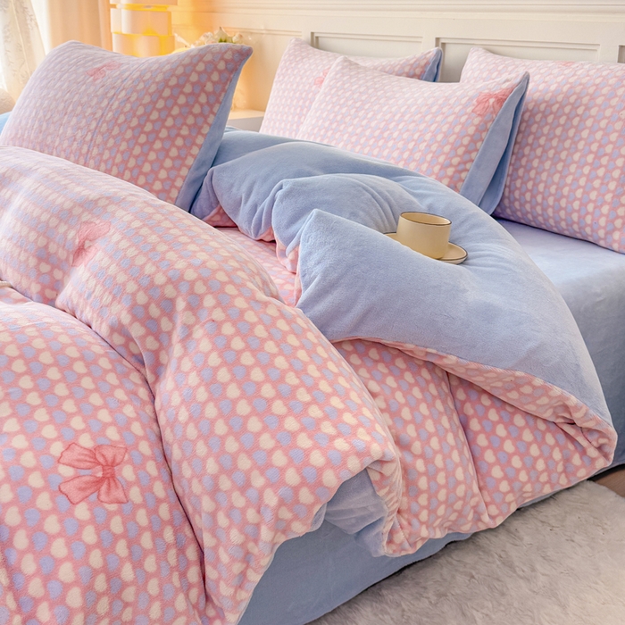 91家纺网 家纺一手货源 找家纺 （总）仟岸家纺 2025新款牛奶绒印花四件套