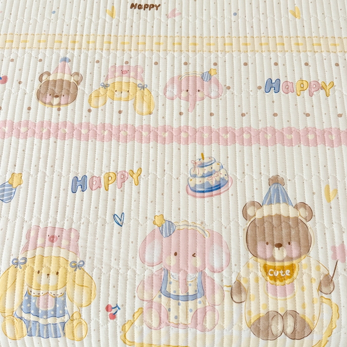 91家纺网 家纺一手货源 找家纺 LIFE.丽芙 2025新款A类四季可用A版全棉数码印花B版牛奶绒单件夹棉炕盖床盖三件套 床盖-乐园