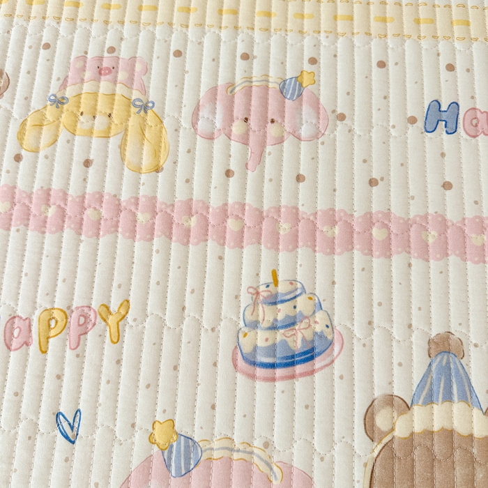 91家纺网 家纺一手货源 找家纺 LIFE.丽芙 2025新款A类四季可用A版全棉数码印花B版牛奶绒单件夹棉炕盖床盖三件套 床盖-乐园