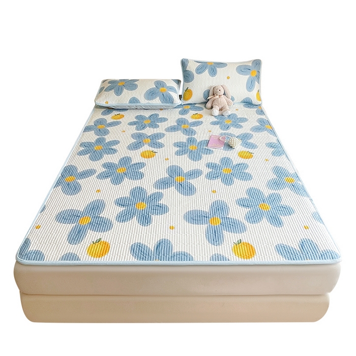 91家纺网 家纺一手货源 找家纺 LIFE.丽芙 2025新款A类四季可用A版全棉数码印花B版牛奶绒单件夹棉床褥垫三件套 床褥垫-向阳花