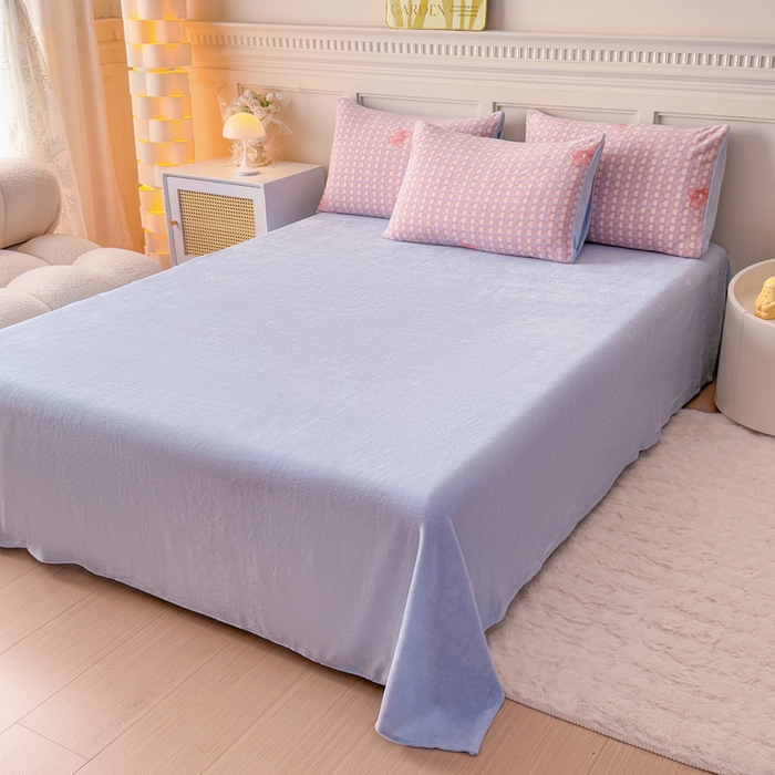 91家纺网 家纺一手货源 找家纺 仟岸家纺 2025新款牛奶绒印花四件套 蝴蝶结爱心