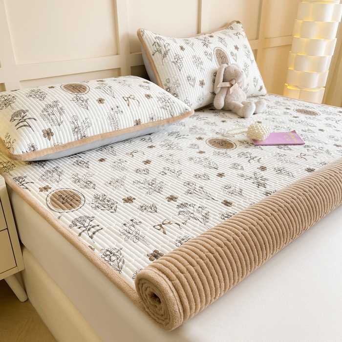 LIFE.丽芙 2025新款A类四季可用A版全棉数码印花B版牛奶绒单件夹棉床褥垫三件套 床褥垫-芭提雅