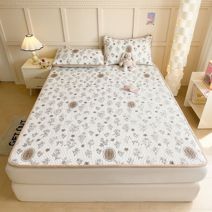 91家纺网 家纺一手货源 找家纺 LIFE.丽芙 2025新款A类四季可用A版全棉数码印花B版牛奶绒单件夹棉床褥垫三件套 床褥垫-芭提雅