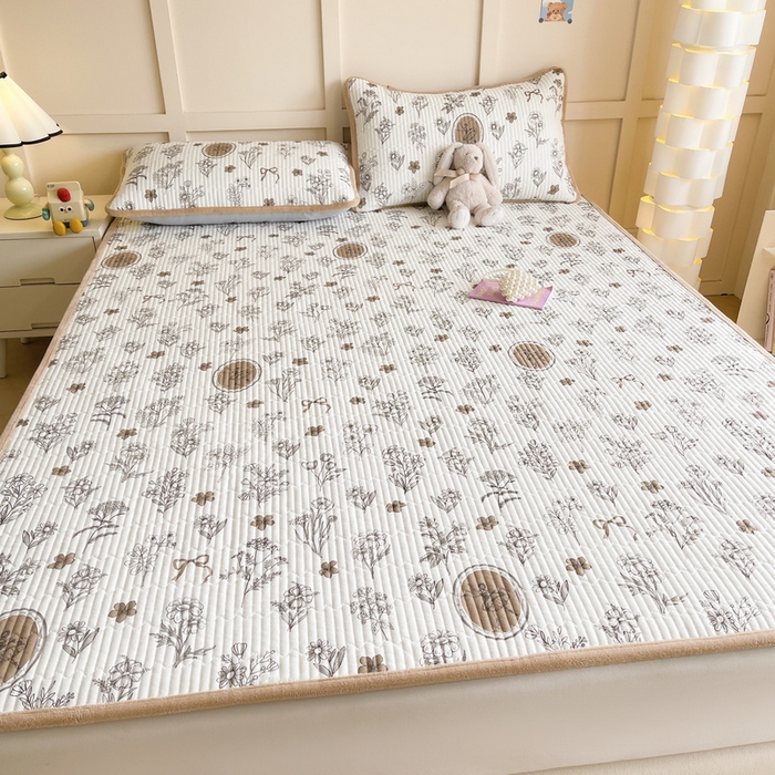 91家纺网 家纺一手货源 找家纺 LIFE.丽芙 2025新款A类四季可用A版全棉数码印花B版牛奶绒单件夹棉床褥垫三件套 床褥垫-芭提雅