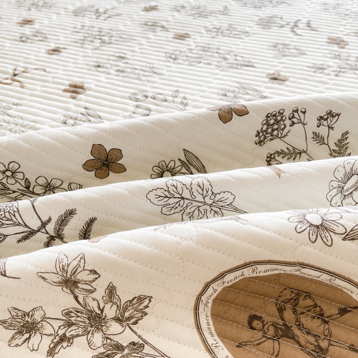 91家纺网 家纺一手货源 找家纺 LIFE.丽芙 2025新款A类四季可用A版全棉数码印花B版牛奶绒单件夹棉床褥垫三件套 床褥垫-芭提雅