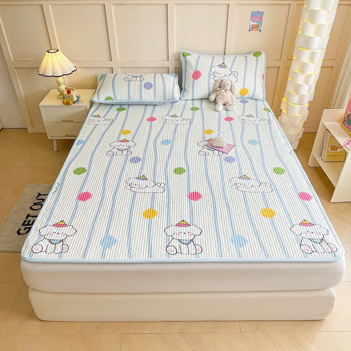 91家纺网 家纺一手货源 找家纺 LIFE.丽芙 2025新款A类四季可用A版全棉数码印花B版牛奶绒单件夹棉床褥垫三件套 床褥垫-乖狗狗