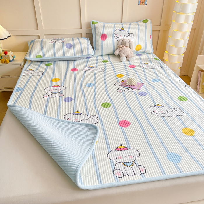 91家纺网 家纺一手货源 找家纺 LIFE.丽芙 2025新款A类四季可用A版全棉数码印花B版牛奶绒单件夹棉床褥垫三件套 床褥垫-乖狗狗