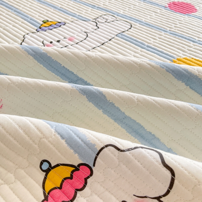 91家纺网 家纺一手货源 找家纺 LIFE.丽芙 2025新款A类四季可用A版全棉数码印花B版牛奶绒单件夹棉床褥垫三件套 床褥垫-乖狗狗