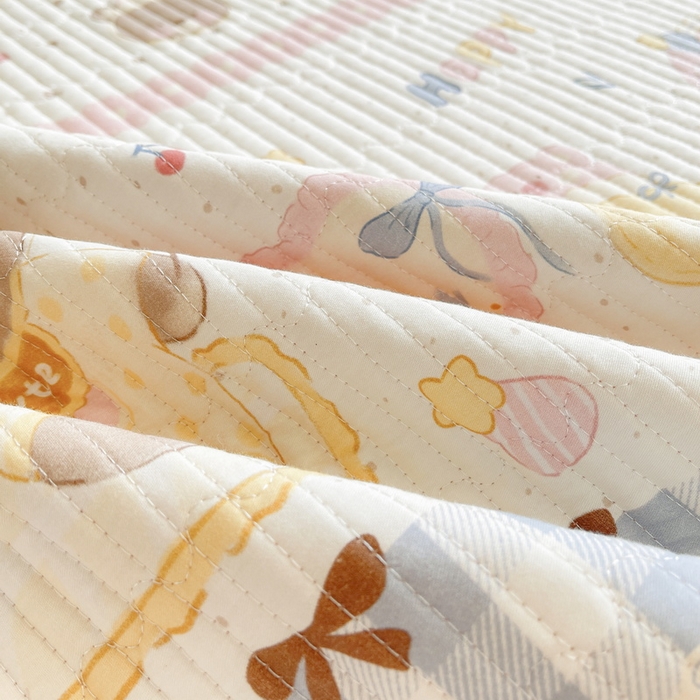 91家纺网 家纺一手货源 找家纺 LIFE.丽芙 2025新款A类四季可用A版全棉数码印花B版牛奶绒单件夹棉床褥垫三件套 床褥垫-乐园