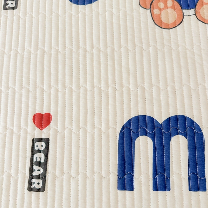 91家纺网 家纺一手货源 找家纺 LIFE.丽芙 2025新款A类四季可用A版全棉数码印花B版牛奶绒单件夹棉炕盖床盖三件套 床盖-妙妙熊