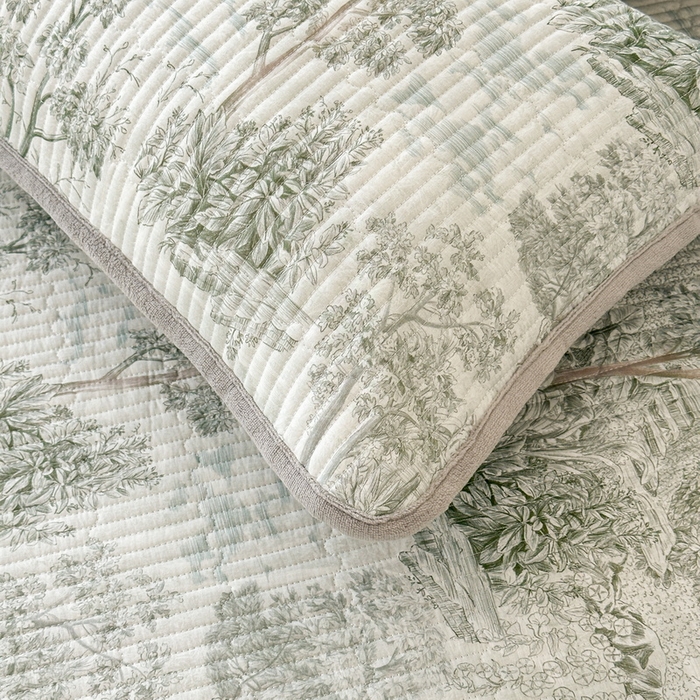 91家纺网 家纺一手货源 找家纺 LIFE.丽芙 2025新款A类四季可用A版全棉数码印花B版牛奶绒单件夹棉炕盖床盖三件套 床盖-秋韵