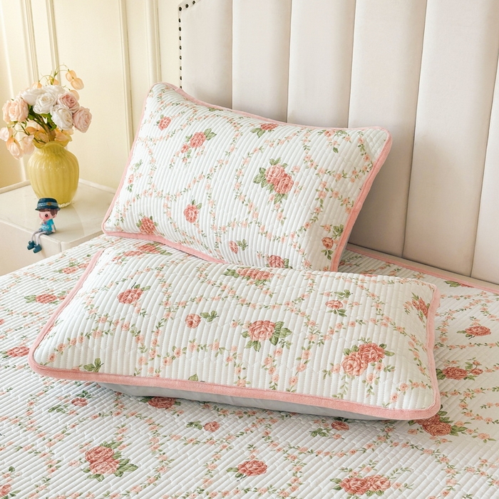 91家纺网 家纺一手货源 找家纺 LIFE.丽芙 2025新款A类四季可用A版全棉数码印花B版牛奶绒单件夹棉炕盖床盖三件套 床盖-花锦