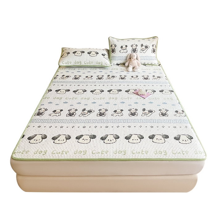 91家纺网 家纺一手货源 找家纺 LIFE.丽芙 2025新款A类四季可用A版全棉数码印花B版牛奶绒单件夹棉床褥垫三件套 床褥垫-调皮狗狗