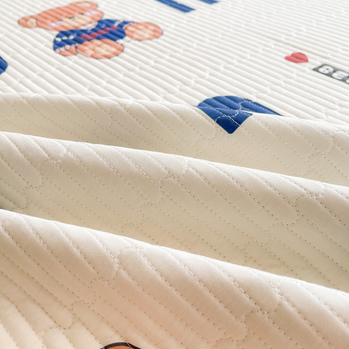 91家纺网 家纺一手货源 找家纺 LIFE.丽芙 2025新款A类四季可用A版全棉数码印花B版牛奶绒单件夹棉床褥垫三件套 床褥垫-妙妙熊