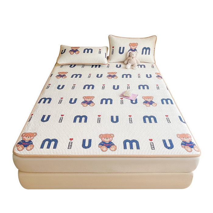 91家纺网 家纺一手货源 找家纺 LIFE.丽芙 2025新款A类四季可用A版全棉数码印花B版牛奶绒单件夹棉床褥垫三件套 床褥垫-妙妙熊