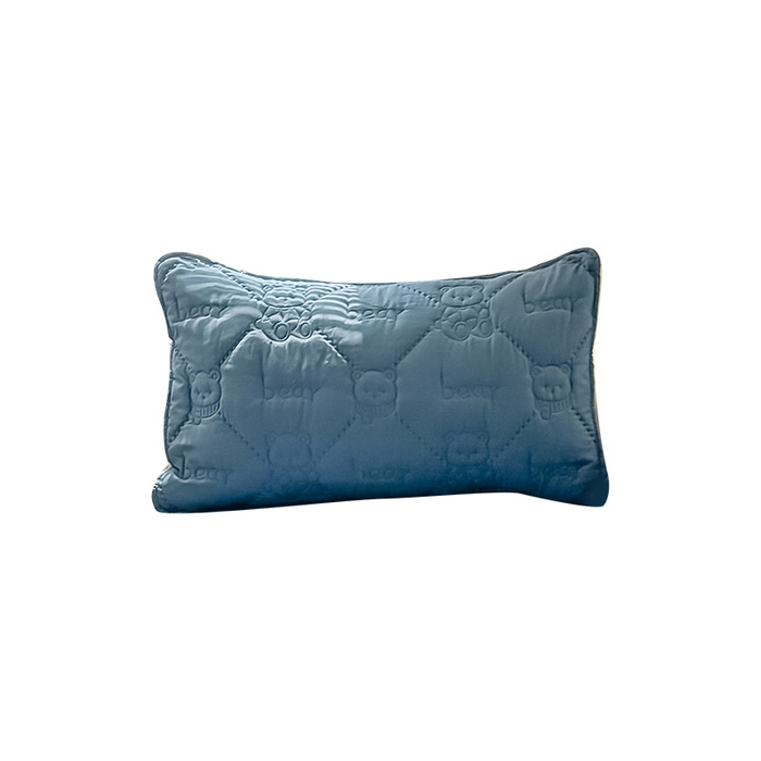 91家纺网 家纺一手货源 找家纺 LIFE.丽芙 2025新款磨毛超声波夹棉机包边枕套 小熊夹棉枕套-宾利蓝