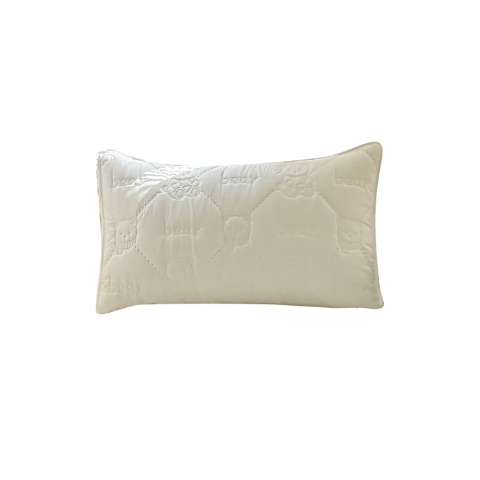 91家纺网 家纺一手货源 找家纺 LIFE.丽芙 2025新款磨毛超声波夹棉机包边枕套 小熊夹棉枕套-象牙白