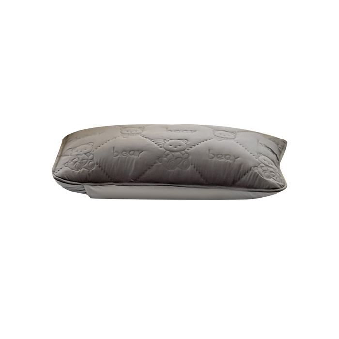 91家纺网 家纺一手货源 找家纺 LIFE.丽芙 2025新款磨毛超声波夹棉机包边枕套 小熊夹棉枕套-高级灰