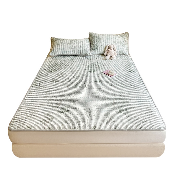 91家纺网 家纺一手货源 找家纺 LIFE.丽芙 2025新款A类四季可用A版全棉数码印花B版牛奶绒单件夹棉床褥垫三件套 床褥垫-秋韵