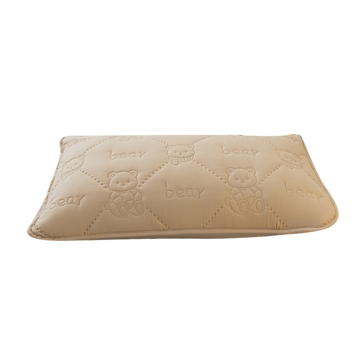 91家纺网 家纺一手货源 找家纺 LIFE.丽芙 2025新款磨毛超声波夹棉防水枕套机包边款 小熊防水夹棉枕套-奶茶