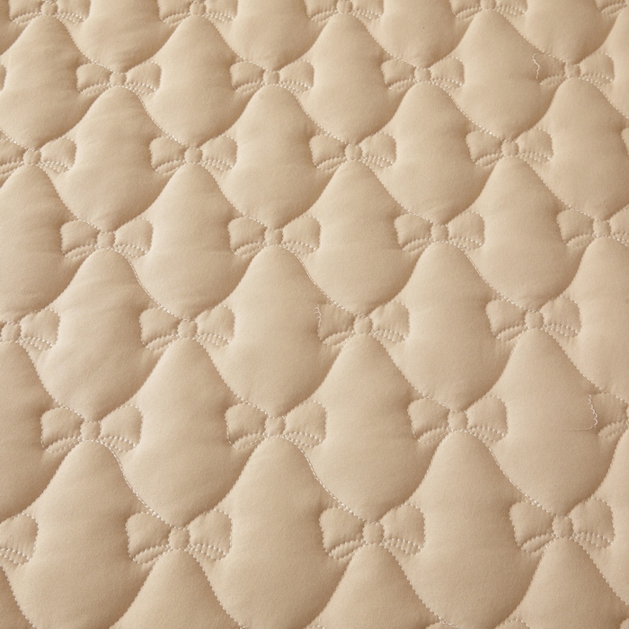 91家纺网 家纺一手货源 找家纺 LIFE.丽芙 2025新款水洗原棉夹棉包边枕套 蝴蝶结枕套-奶茶