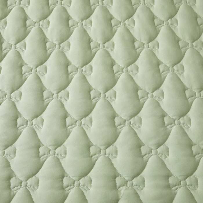 91家纺网 家纺一手货源 找家纺 LIFE.丽芙 2025新款水洗原棉夹棉包边枕套 蝴蝶结枕套-松石绿